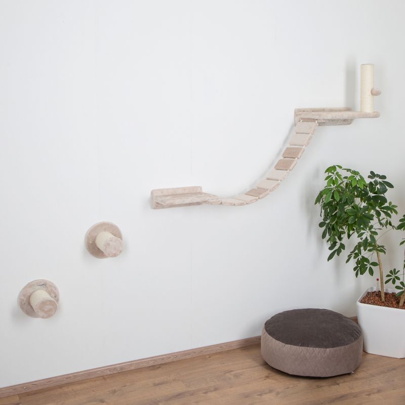 Kerbl Pet Climbing Wall Matterhorn for Cats - Beige Beige - 6-piece Set