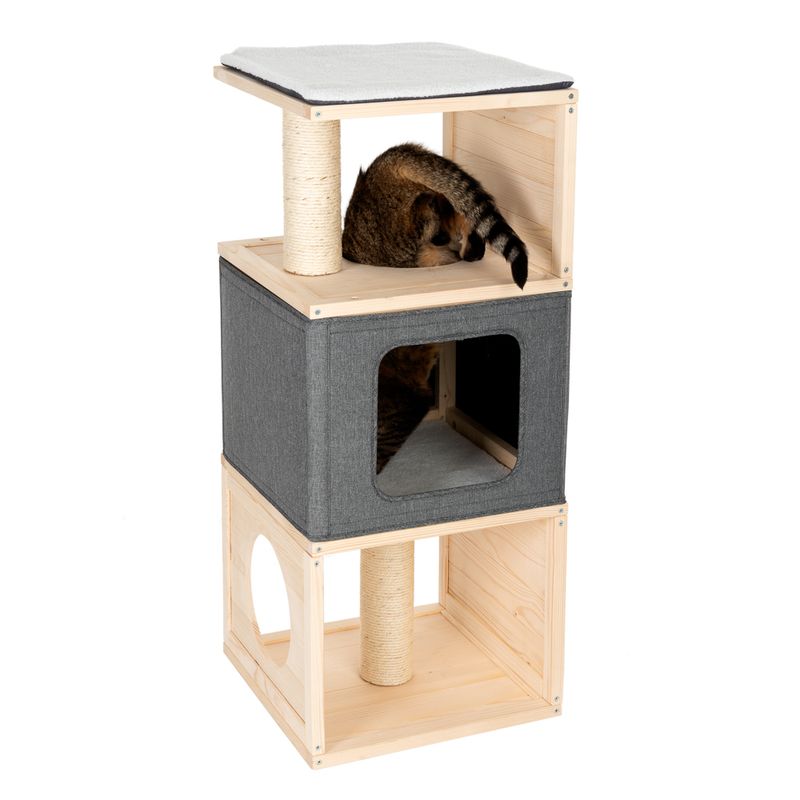 Cubist Cat House 40 x 40 x 96 cm (L x W x H)