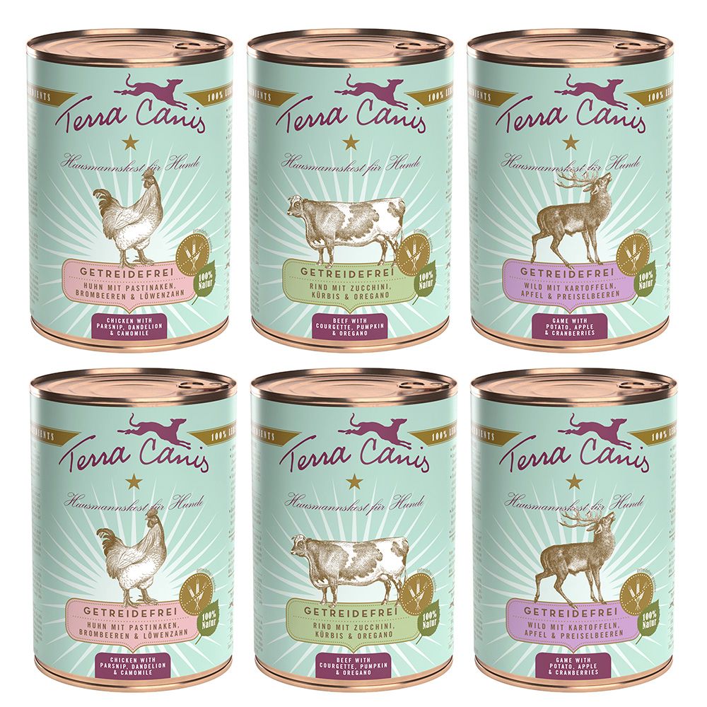 Terra Canis Grain-Free Saver Pack 12 x 400g Beef with Courgette, Squash & Oregano