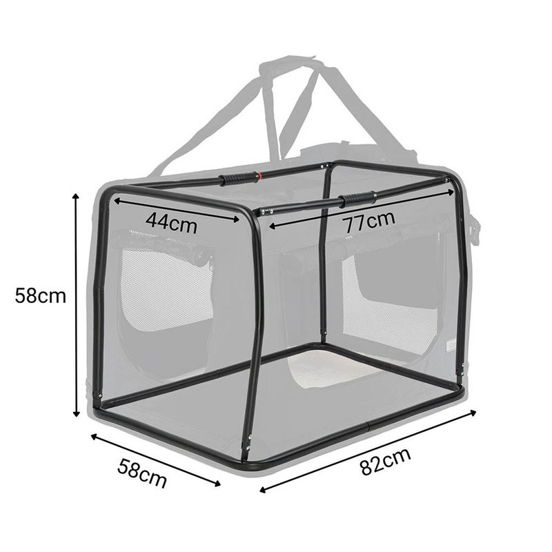 Lionto Dog Transport Box Made of Textile - Black 34 x 50 x 36cm (W x L x H)