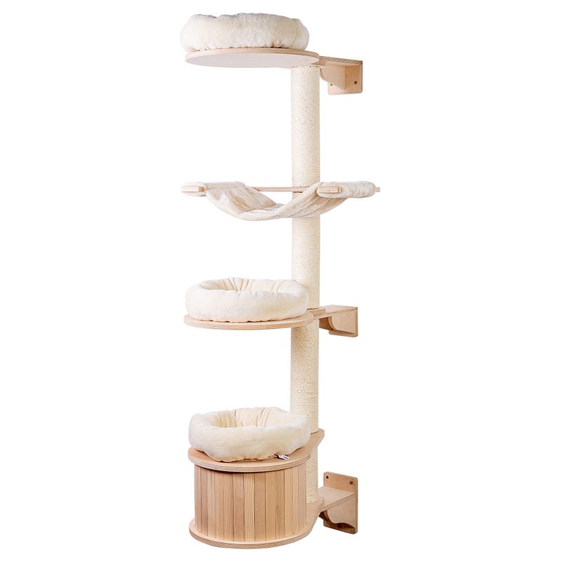 Natural Paradise Wall Scratching Tree - Magnolia Cream