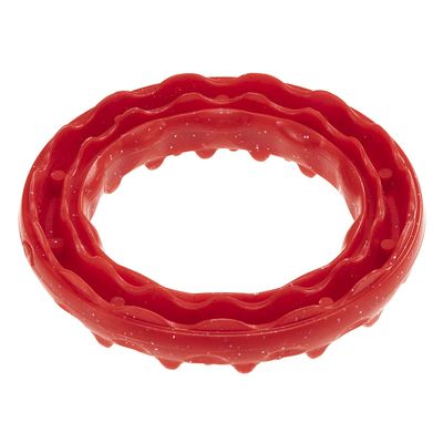 Ferplast Smile chewing ring, red Size S: diameter 12 x H 2.4 cm