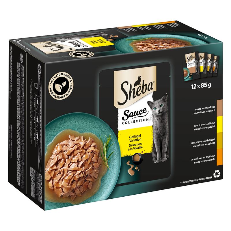 Sheba Pouches Select Slices in Gravy Saver Pack 96 x 85g Succulent Collection in Gravy