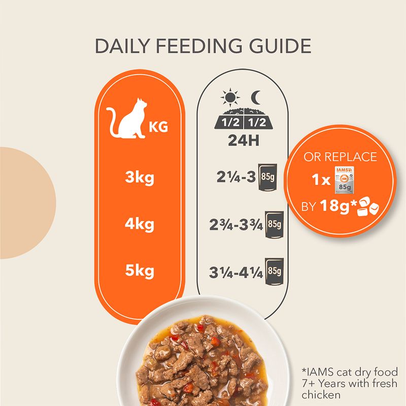 IAMS Delights Senior Land & Sea Collection in Gravy Mixed Pack 1 (12 x 85g, 2 Varieties)