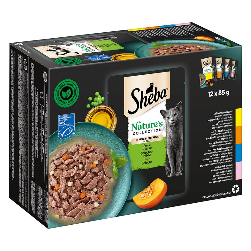 Sheba Nature's Collection in Sauce Saver Pack 48 x 85g Mixed Selection