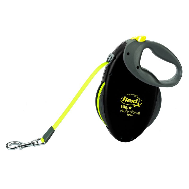 flexi Giant Professional Harness 10m Lead Black & Neon Yellow