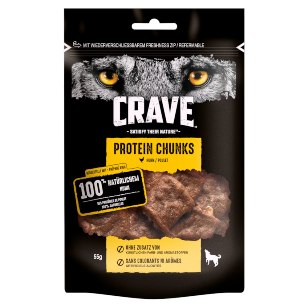 Crave Protein Chunks Dog Snacks Chicken (55g)