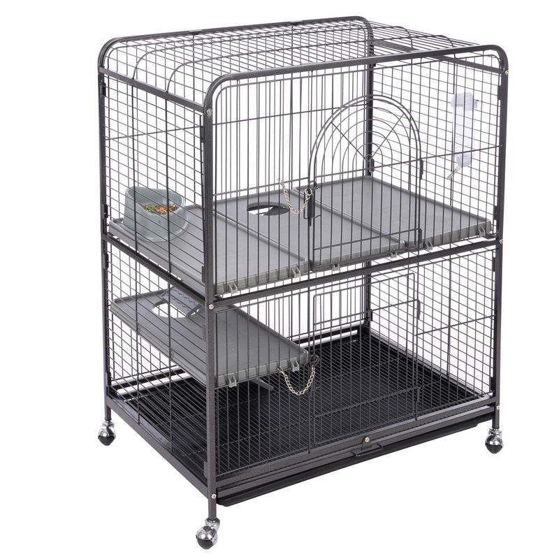 TIAKI Villa Small Pet Cage Main Cage: 79 x 52 x 99.5cm (L x W x H)
