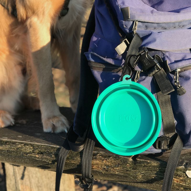 TIAKI Turquoise Silicone Travel Bowl 500ml