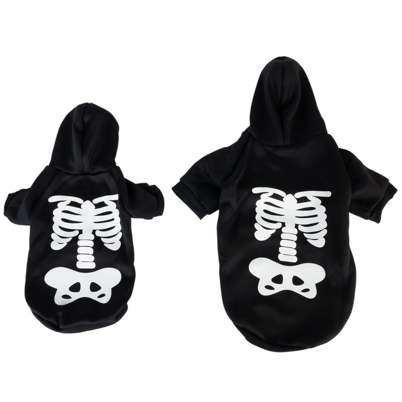 TIAKI Glow-in-the-Dark Skeleton Hoodie Size S: approx. 30cm Back Length