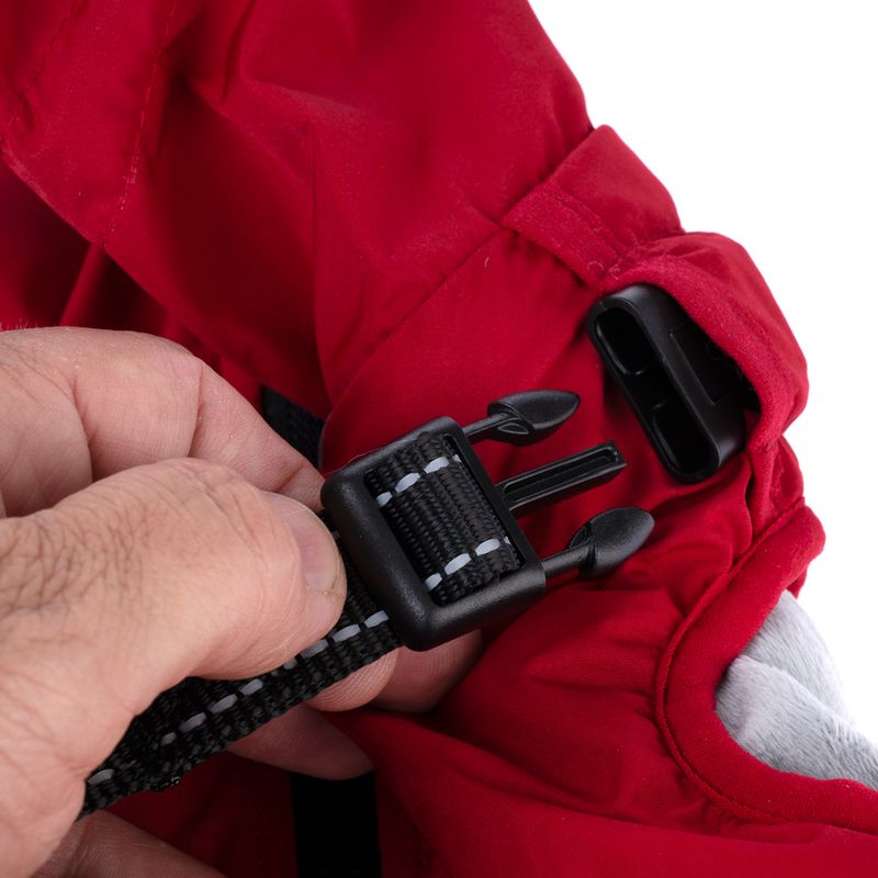 TIAKI Arkon Dog Coat with Harness - Red approx. 35cm (Back Length)