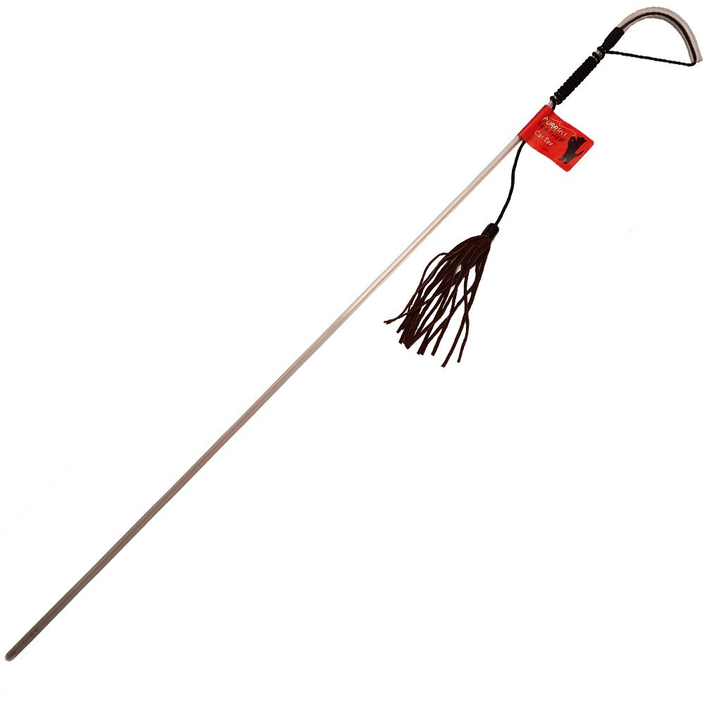 Purrfect Leather Cat Dangler Pole 1 Cat Dangler