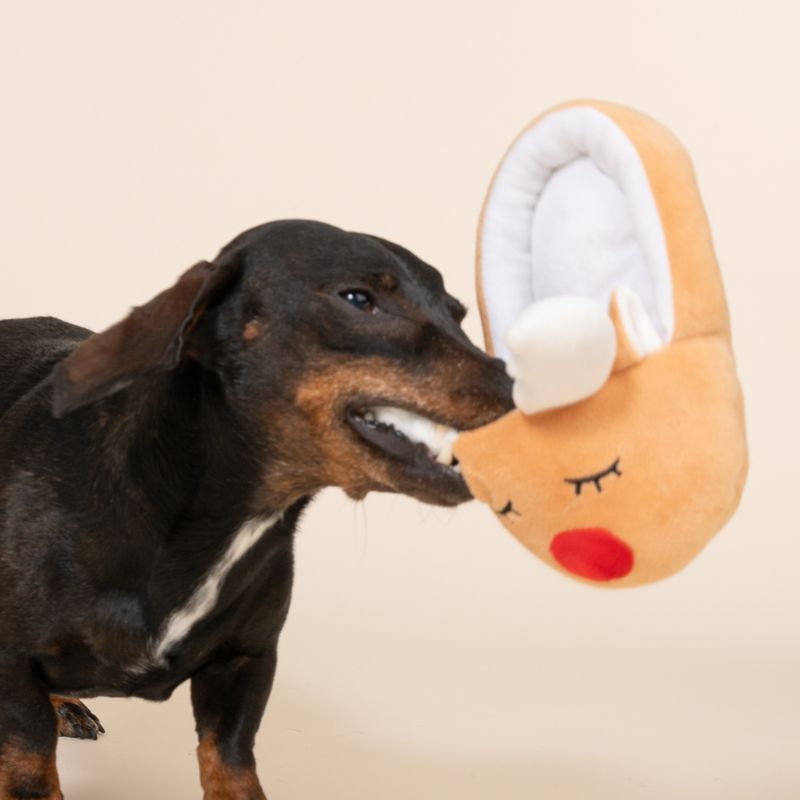 TIAKI Reindeer Slipper Plush Toy 20 x 11 x 6 cm (L x W x H)