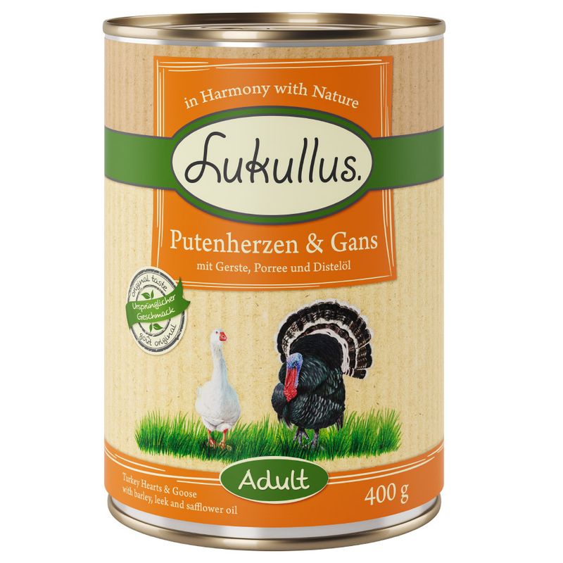 Lukullus Turkey Hearts & Goose 6 x 800g