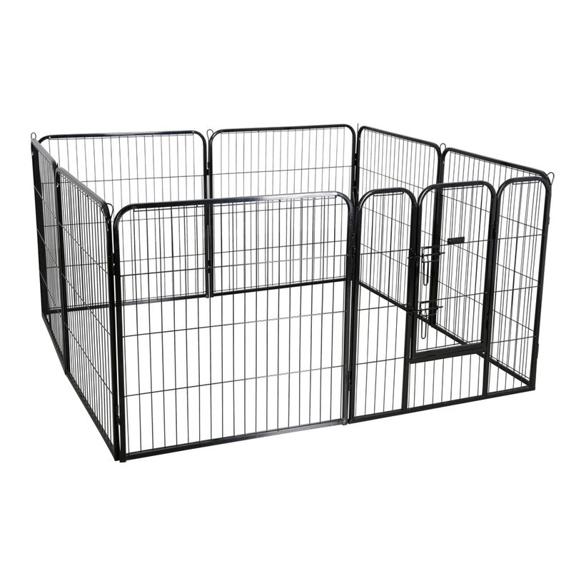 Kerbl Pet Enclosure with Door for Dogs and Puppies 8 elements, 80 x 77cm (W x H)