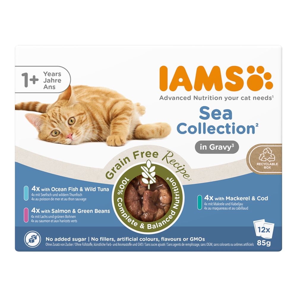 IAMS Advanced Nutrition Grain Free - Sea Collection in Gravy 12 x 85g