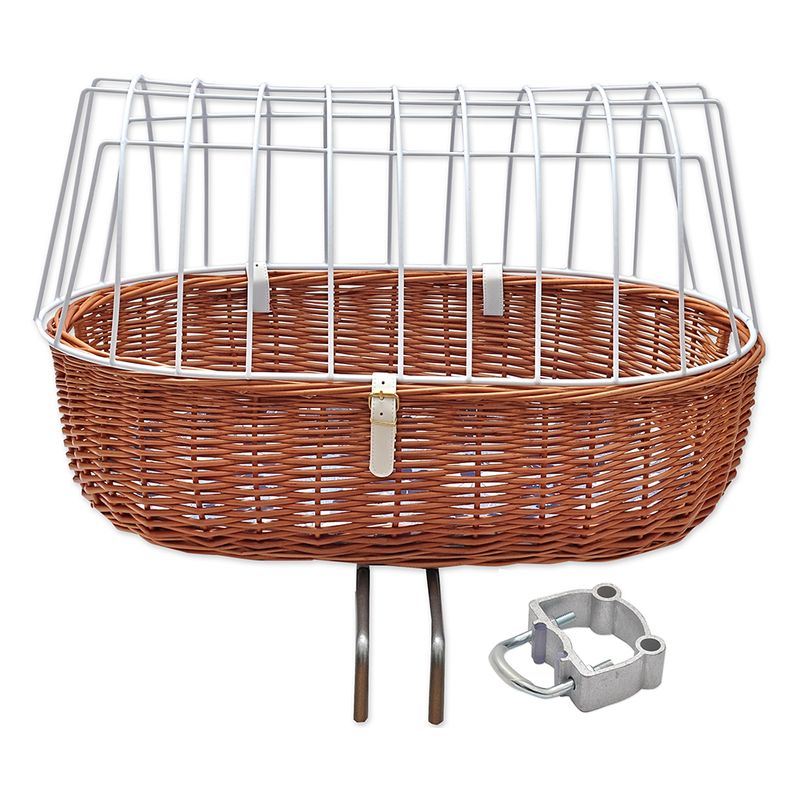 Aumüller Bicycle Basket with Wire (Handle Bar Mount) Standard: approx. 52 x 38 x 39 cm (L x W x H)
