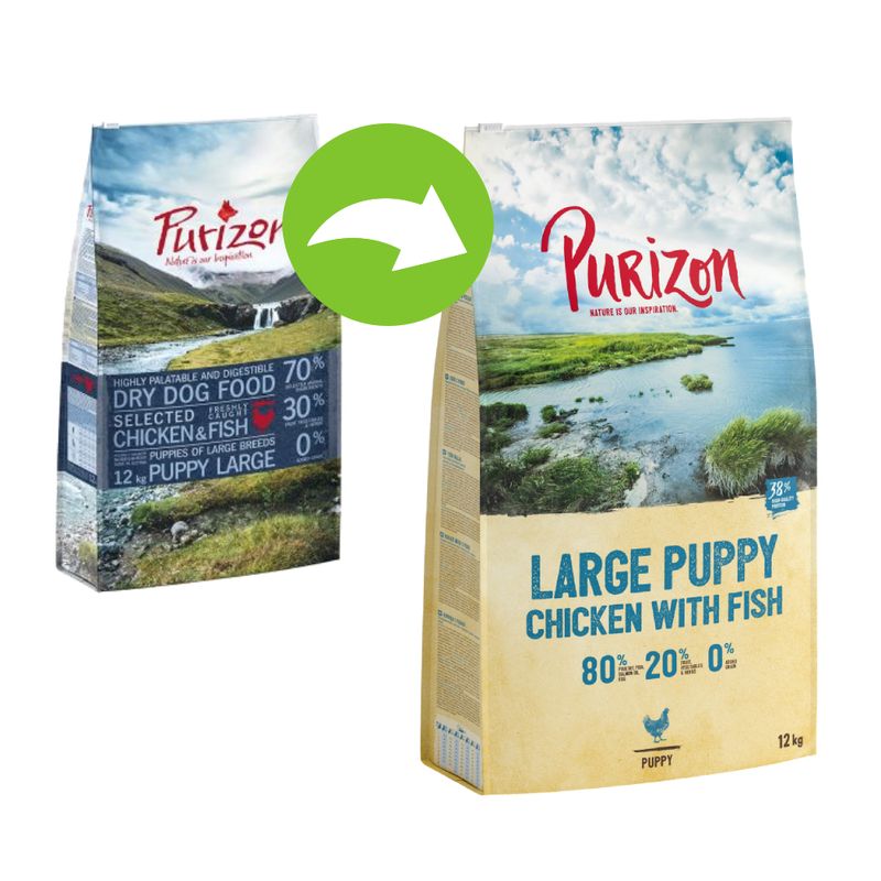 Purizon Puppy Large Breed Dog – Grain-Free Chicken & Fish 12kg