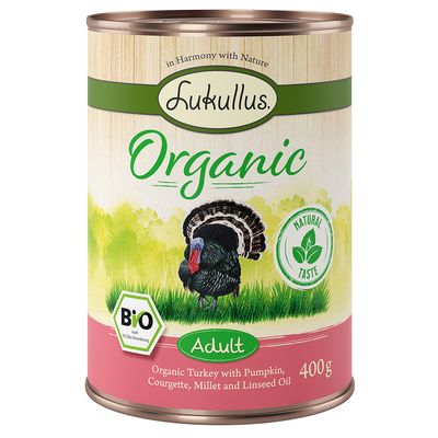Lukullus Organic Adult Turkey with Zucchini 6 x 800g