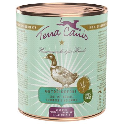 Terra Canis Grain-Free 6 x 800g Duck with Squash, Strawberries & Elderberries