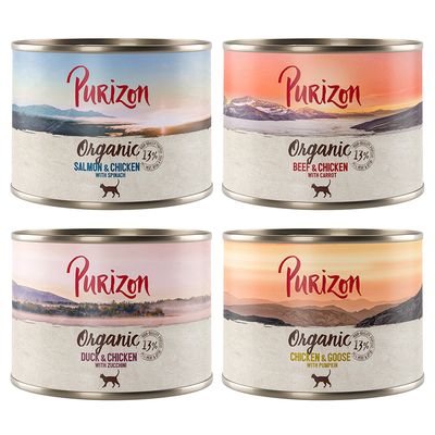 Purizon Organic 6 x 200g Duck & Chicken with Courgette