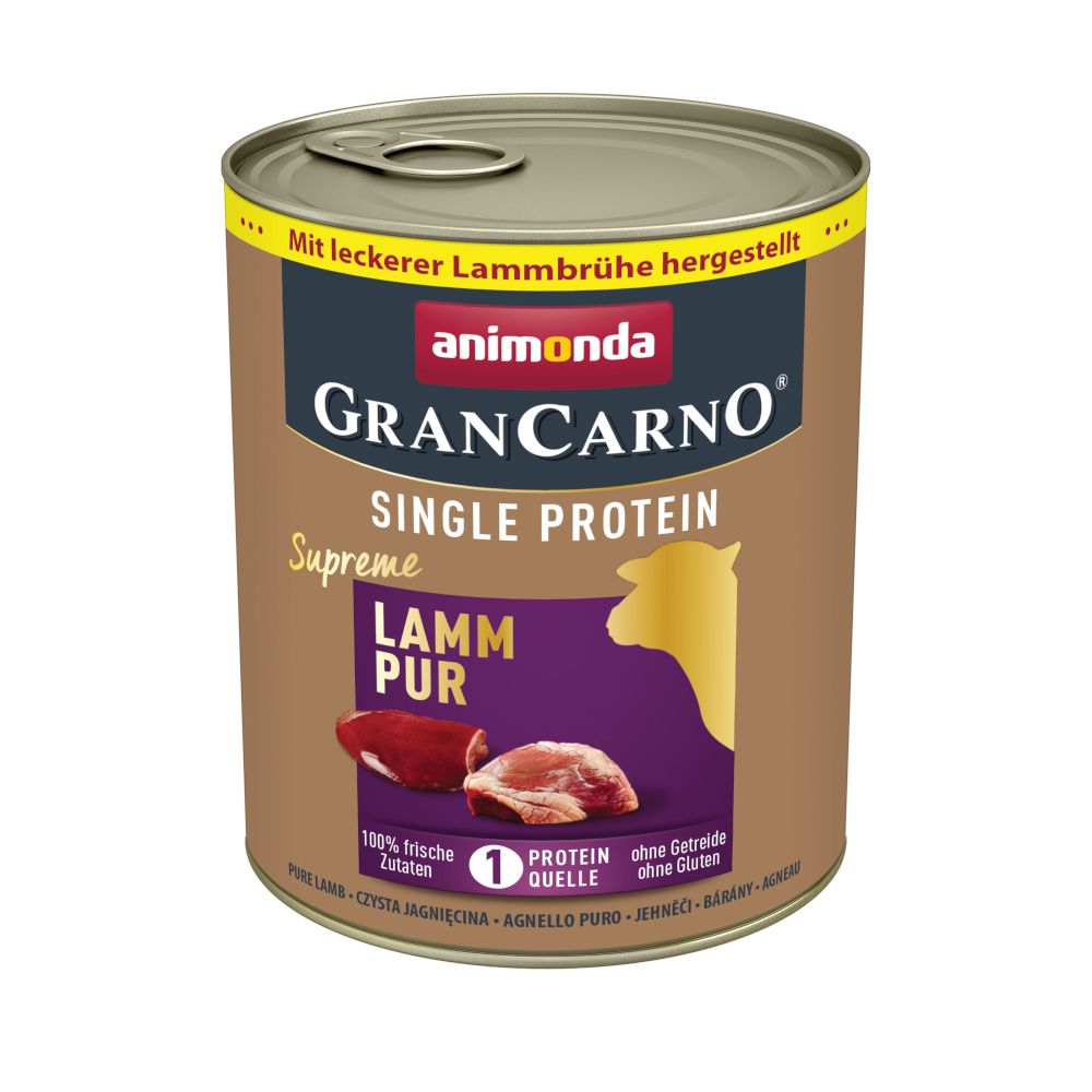 animonda GranCarno Adult Single Protein Supreme Saver Pack 24 x 800g Pure Lamb