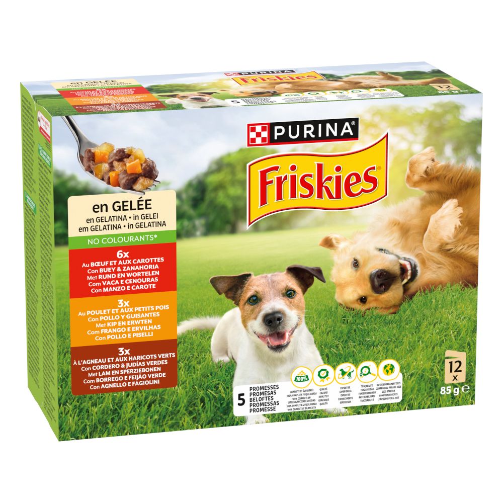 Friskies Adult in Jelly Beef, Chicken & Lamb 12 x 85g