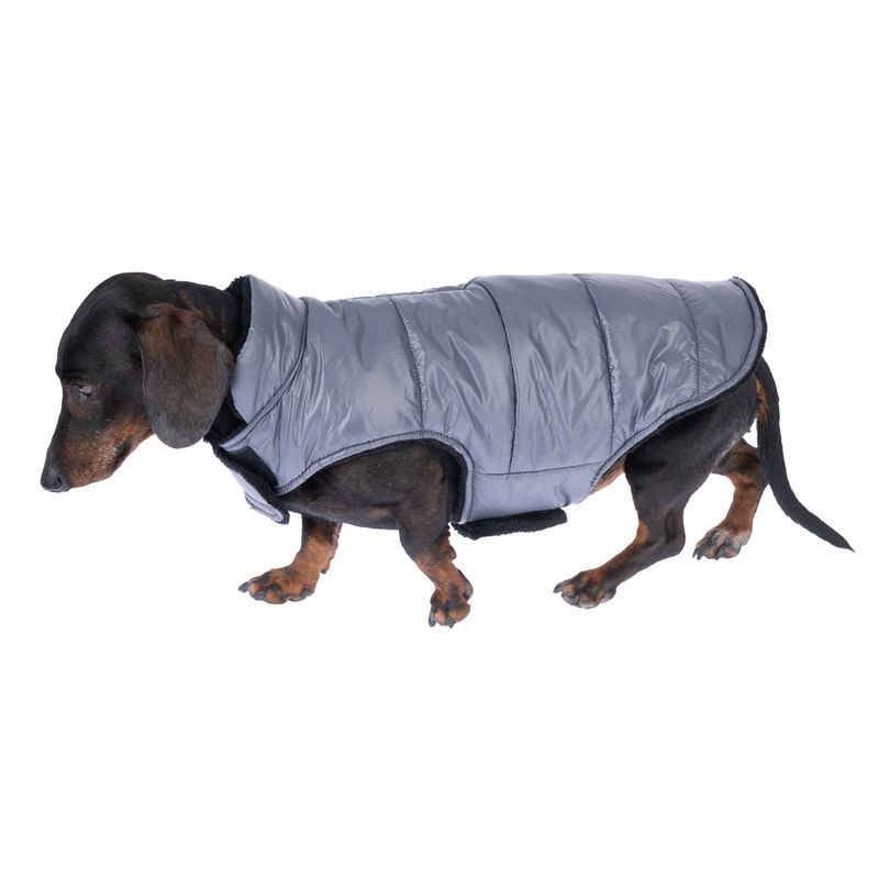 zooplus Basics Dog Coat with Reflective Zip approx. Back Length 30cm