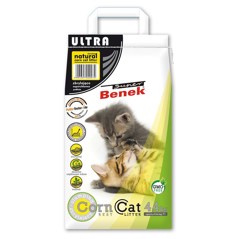 Super Benek Corn Ultra Natural Cat Litter 7l (approx. 4.4kg)