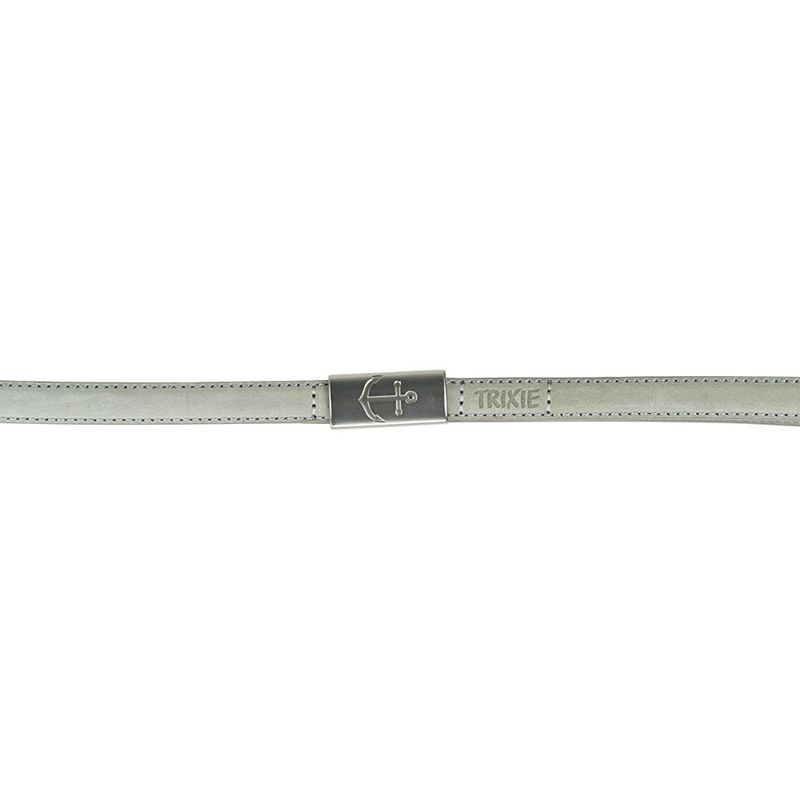 Trixie BE NORDIC Leather Lead – Light Grey XS-S: 120cm length, 15mm width