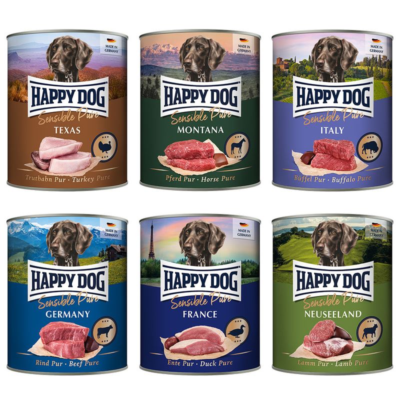 Saver Pack Happy Dog Sensitive Pure 24 x 800 g Germany (pure beef)