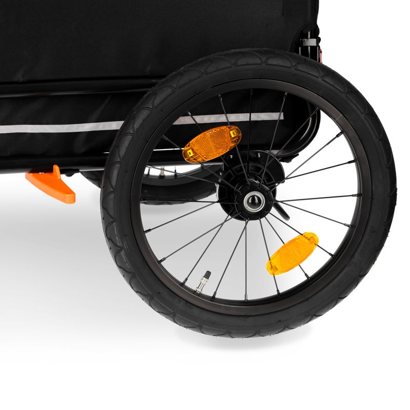 Nomad Tales Spirit Bike Trailer - Ebony/Tangerine 145 x 72 x 102 cm (L x W x H), up to 45kg