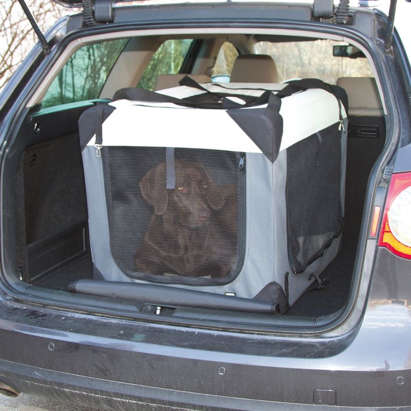 Kerbl Pet Transport Box Journey - Grey/Beige 81 x 58 x 58cm (L x W x H)