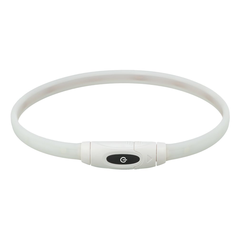 Trixie Flash Light Ring USB Silicone Size XS - XL: 65cm Neck Circumference, 16mm Wide