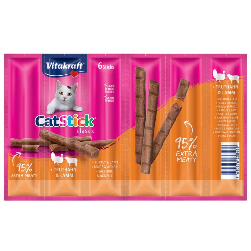 Vitakraft Mini Cat Sticks - 6 x 6g Classic: Duck & Rabbit