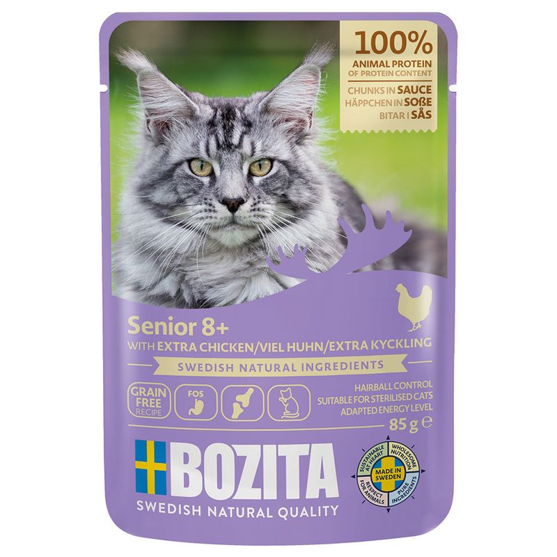 Bozita Morsels in Sauce Senior 12 x 85 g lots of chicken