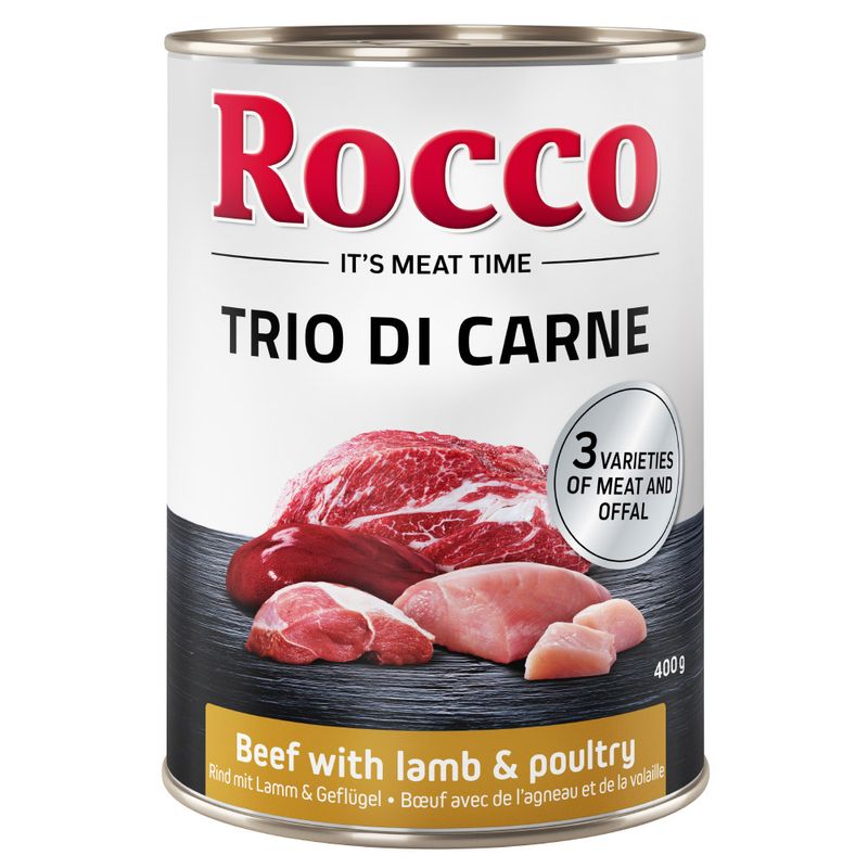Rocco Classic Trio di Carne - 6 x 400 g Beef, Lamb & Poultry