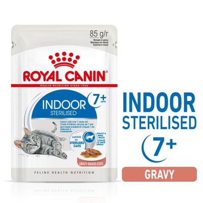 Royal Canin Indoor Sterilised 7+ in Gravy 12 x 85g