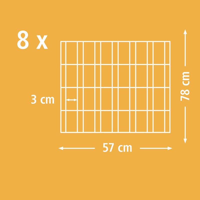 Kerbl Pet Enclosure with Door for Puppies and Small Animals 8 Elements, 57 x 78cm (W x H)