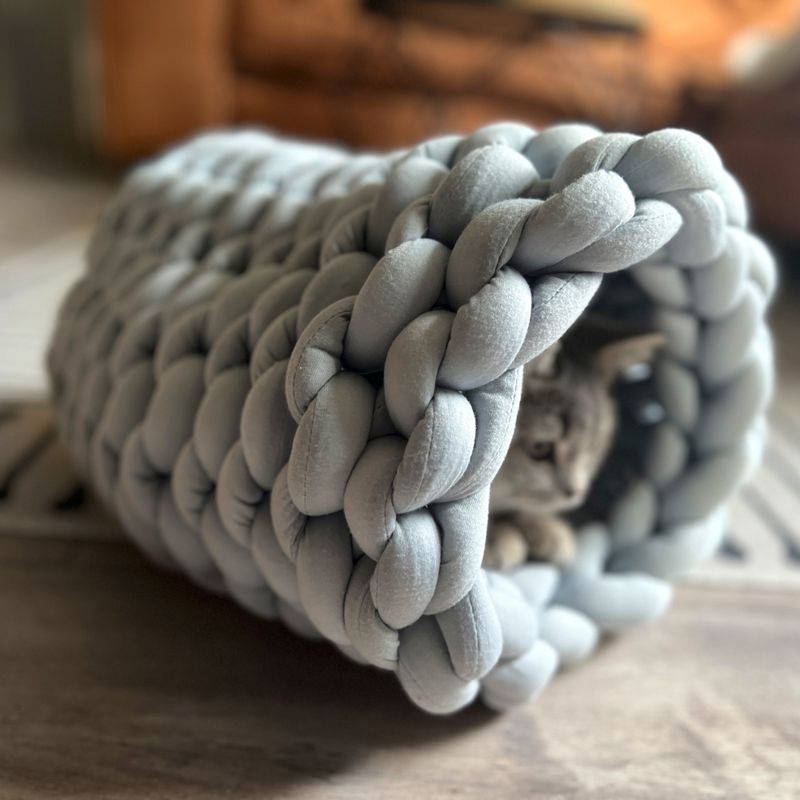 Aumüller Braided Cat Cave Coarse Knit Grey