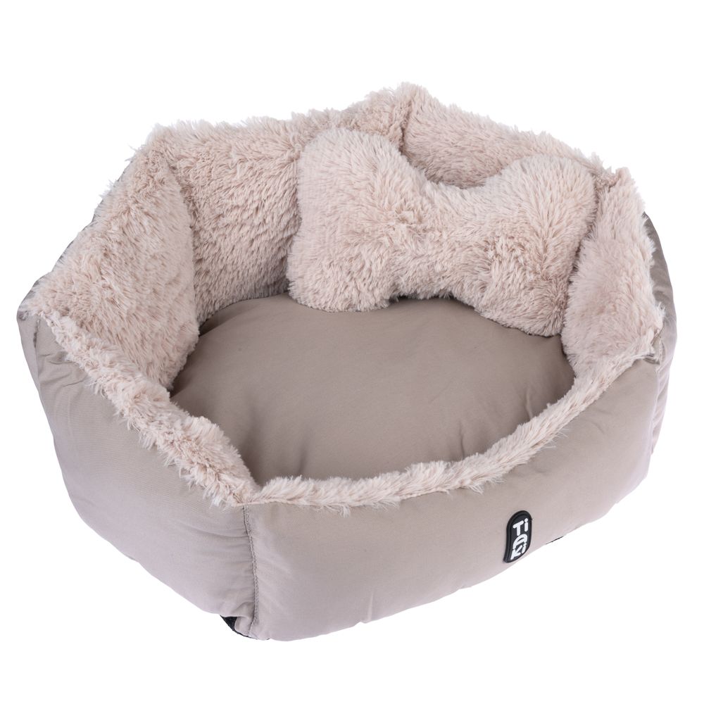 TIAKI Fluffy Bone Cuddle Bed 50 x 40 x 20 cm (L x W x H)