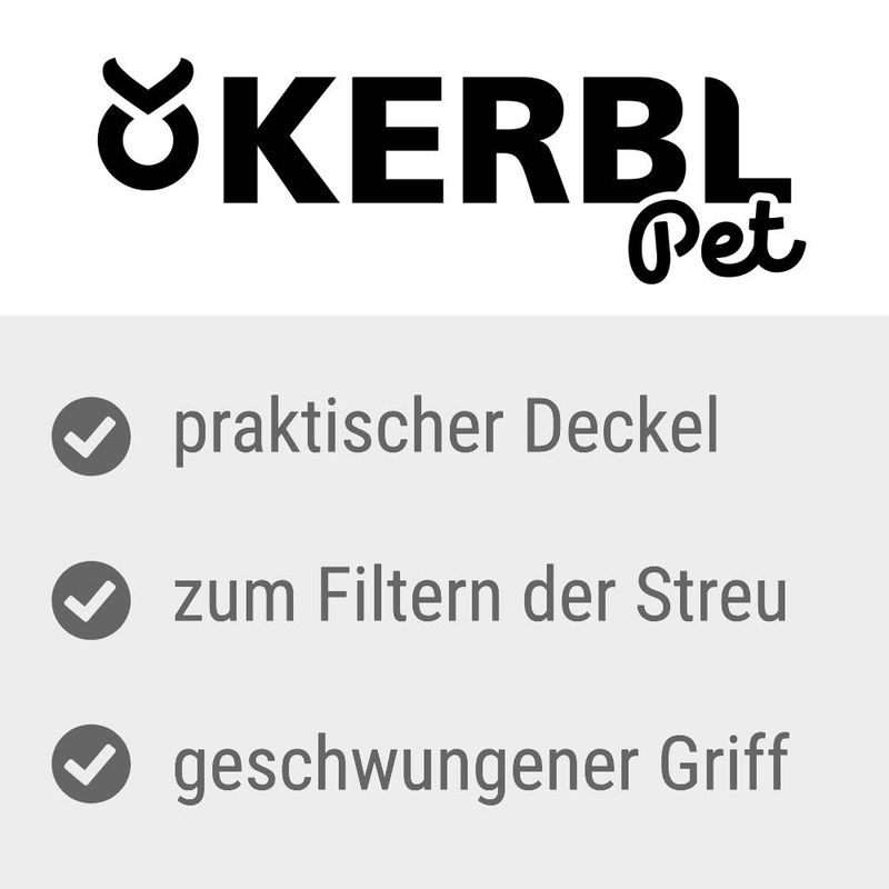 Kerbl Pet Litter Scoop Shaker Navy