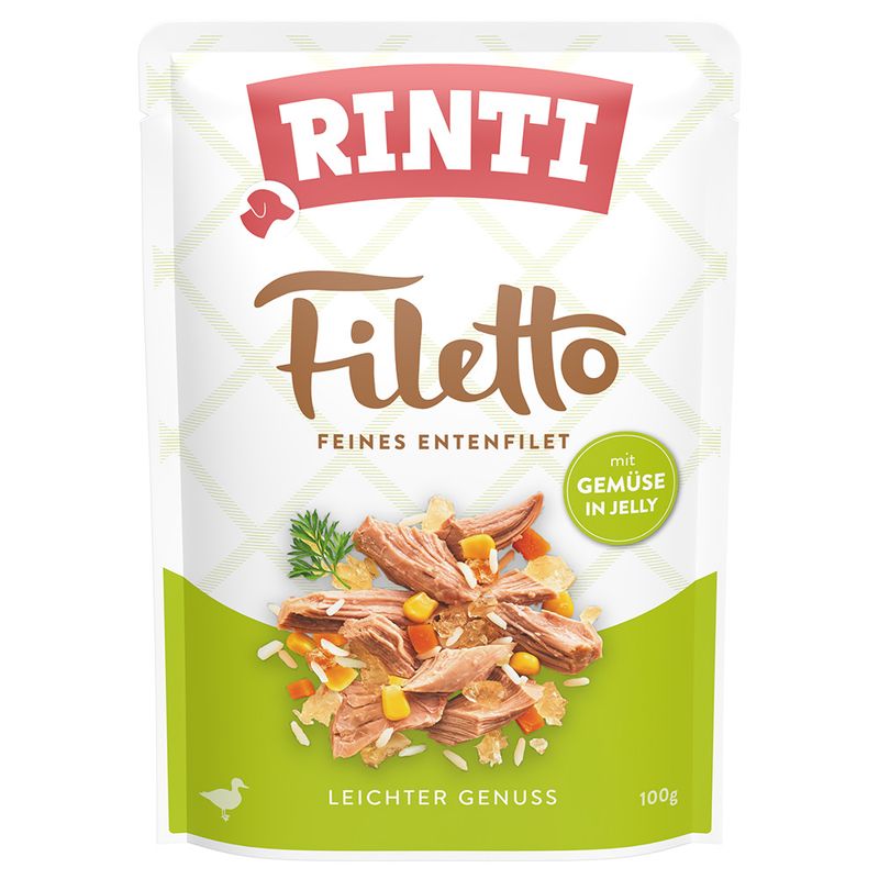 RINTI Filetto Pouch in Jelly Saver Pack 48 x 100g Duck with Vegetables