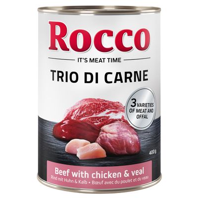 Rocco Classic Trio di Carne - 6 x 400 g Beef, Lamb & Poultry