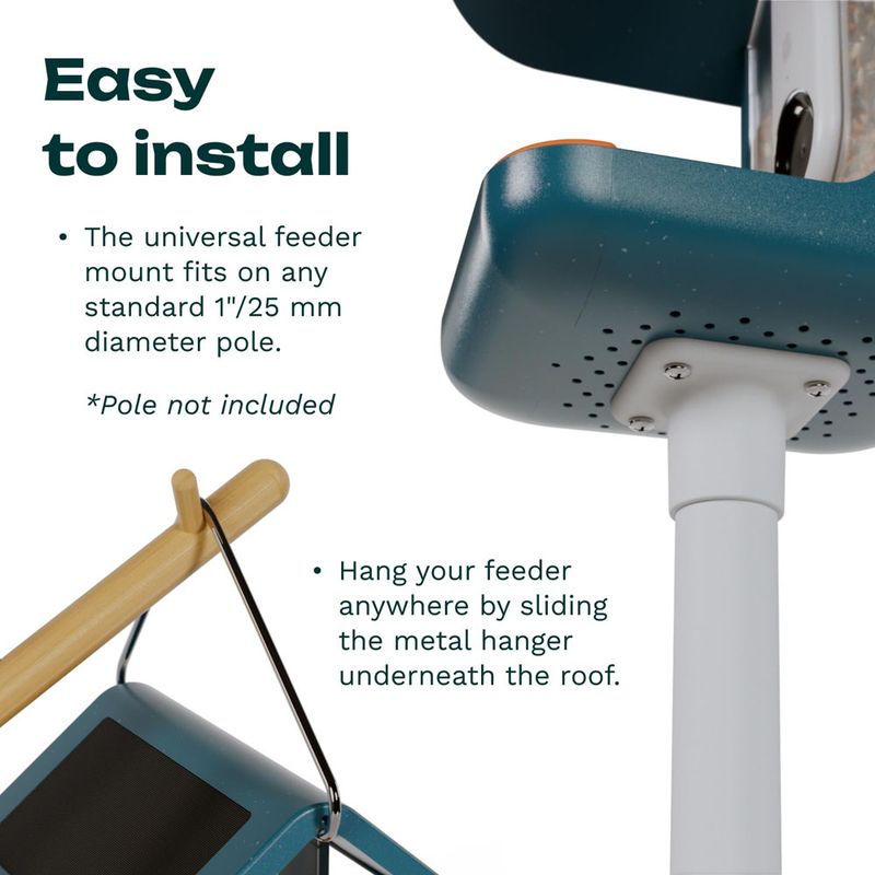 Bird Buddy Smart Bird Feeder with Solar Roof 16 x 17.5 x 23cm (L x W x H)