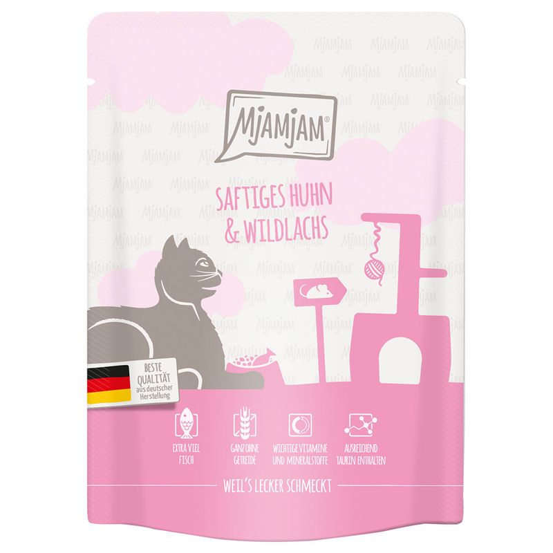 MjAMjAM Squeezy Pouches Saver Pack 24 x 300g Meal time with delicious hearts