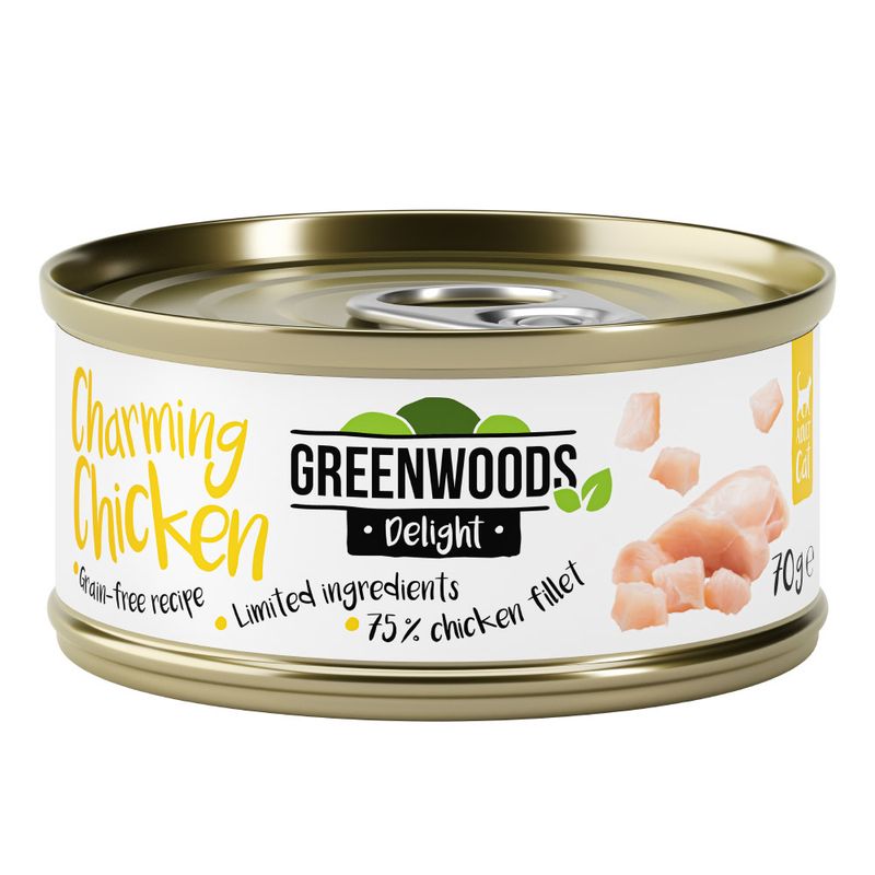 Greenwoods Delight Mixed Trial Pack Chicken / Tuna 6 x 70g Mix: 4 Varieties (Chicken / Tuna)