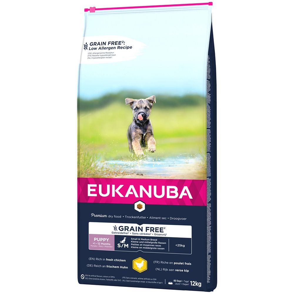 Eukanuba Grain Free Puppy Small & Medium Breed - Chicken 12kg