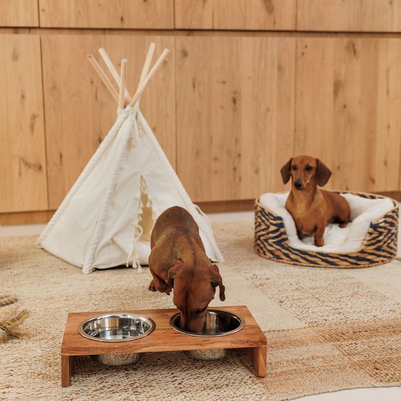 Modern Living Nellore wooden bowl bar 2 x 400 ml, diameter 13 cm