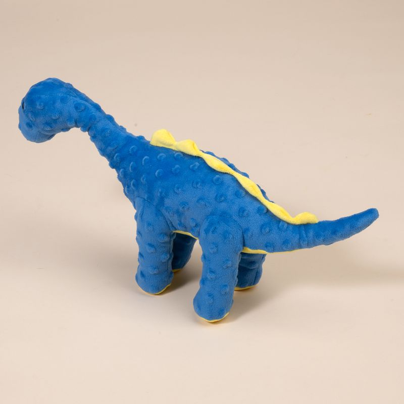 TIAKI Blue Dino Plush Dog Toy approx. 38 x 10 x 20 cm (L x W x H)